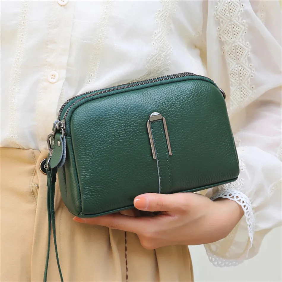 AMYMANG Luscious Soft Leather Crossbody Bag