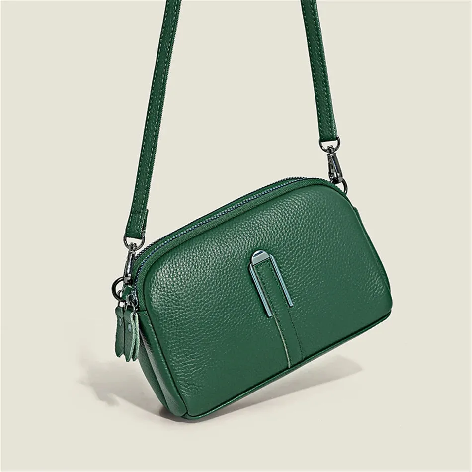 AMYMANG Luscious Soft Leather Crossbody Bag