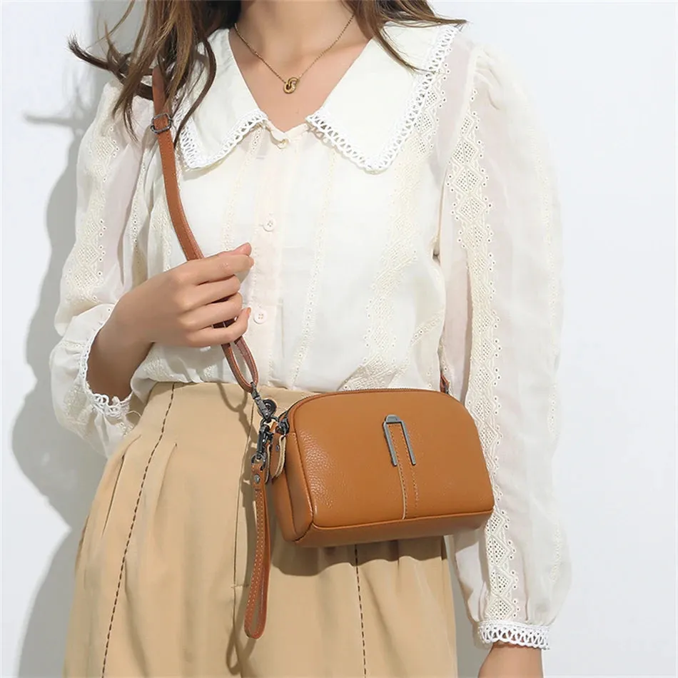 AMYMANG Luscious Soft Leather Crossbody Bag