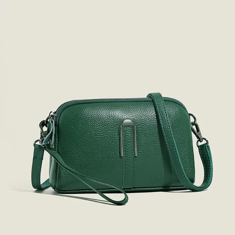 AMYMANG Luscious Soft Leather Crossbody Bag