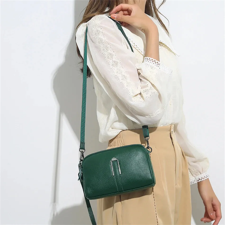 AMYMANG Luscious Soft Leather Crossbody Bag