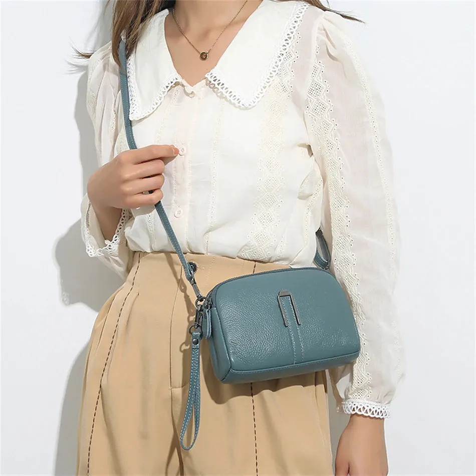 AMYMANG Luscious Soft Leather Crossbody Bag