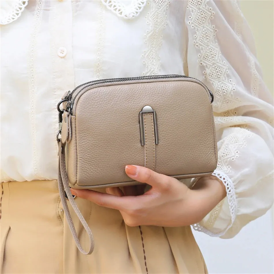 AMYMANG Luscious Soft Leather Crossbody Bag