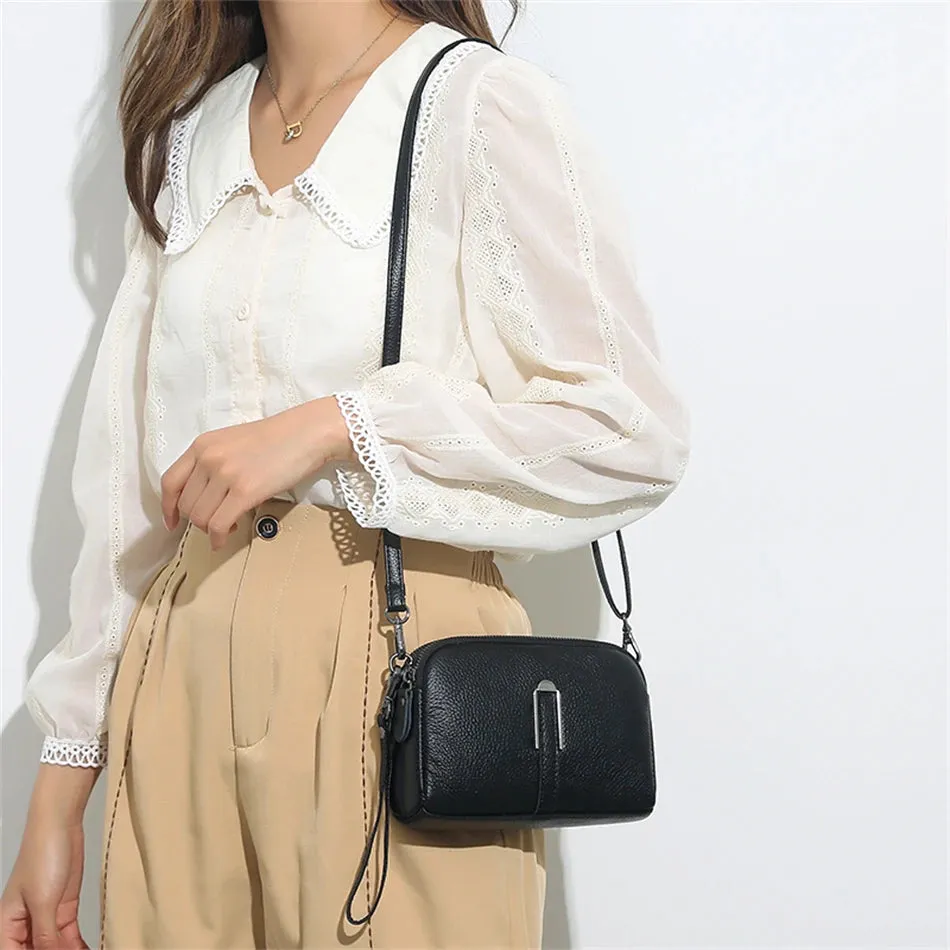 AMYMANG Luscious Soft Leather Crossbody Bag