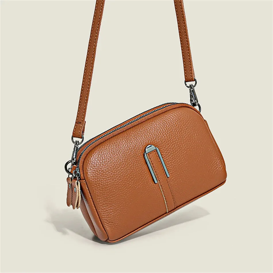 AMYMANG Luscious Soft Leather Crossbody Bag