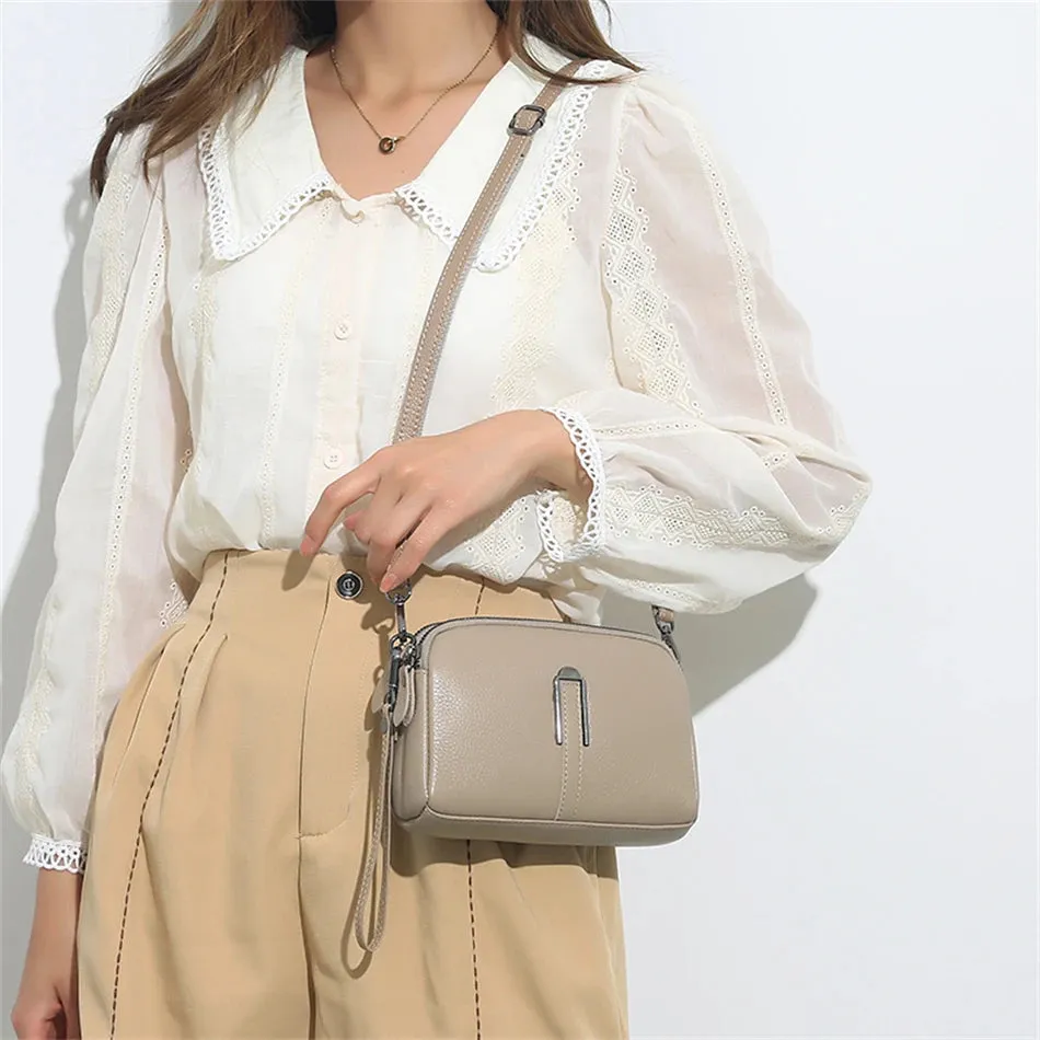 AMYMANG Luscious Soft Leather Crossbody Bag