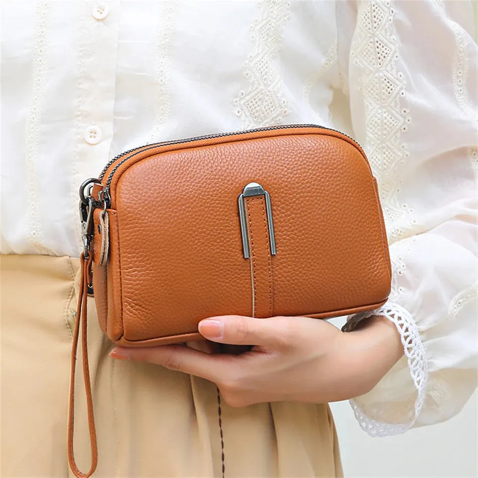 AMYMANG Luscious Soft Leather Crossbody Bag