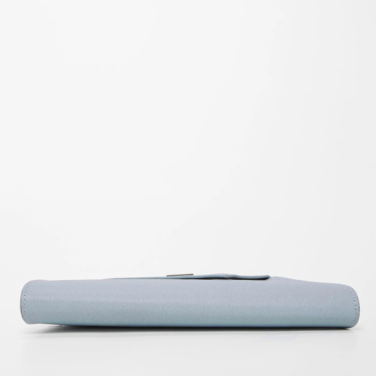 Angelica Faded Denim Leather Clutch