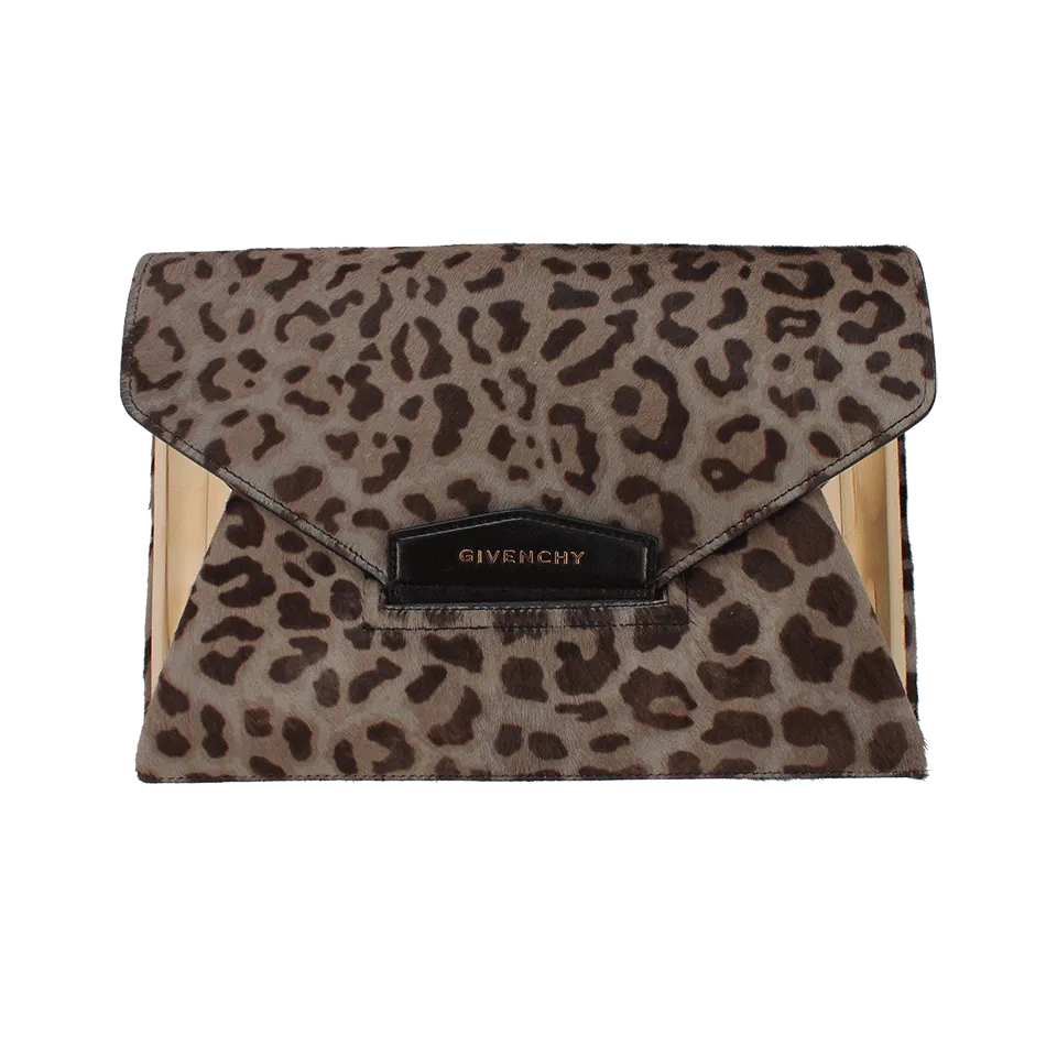 Antigona Leopard Clutch