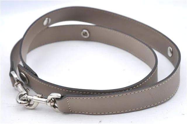 Auth FENDI By The Way Large 3Way Shoulder Hand Clutch Bag Leather Gray H7743