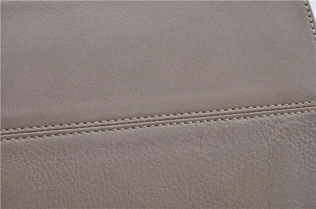 Auth FENDI By The Way Large 3Way Shoulder Hand Clutch Bag Leather Gray H7743