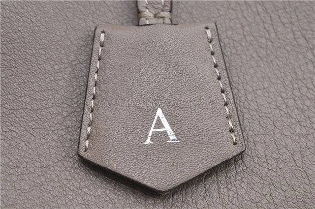 Auth FENDI By The Way Large 3Way Shoulder Hand Clutch Bag Leather Gray H7743