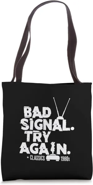 Bad signal. Please try again. 80s classic. Vintage games. Tote Bag