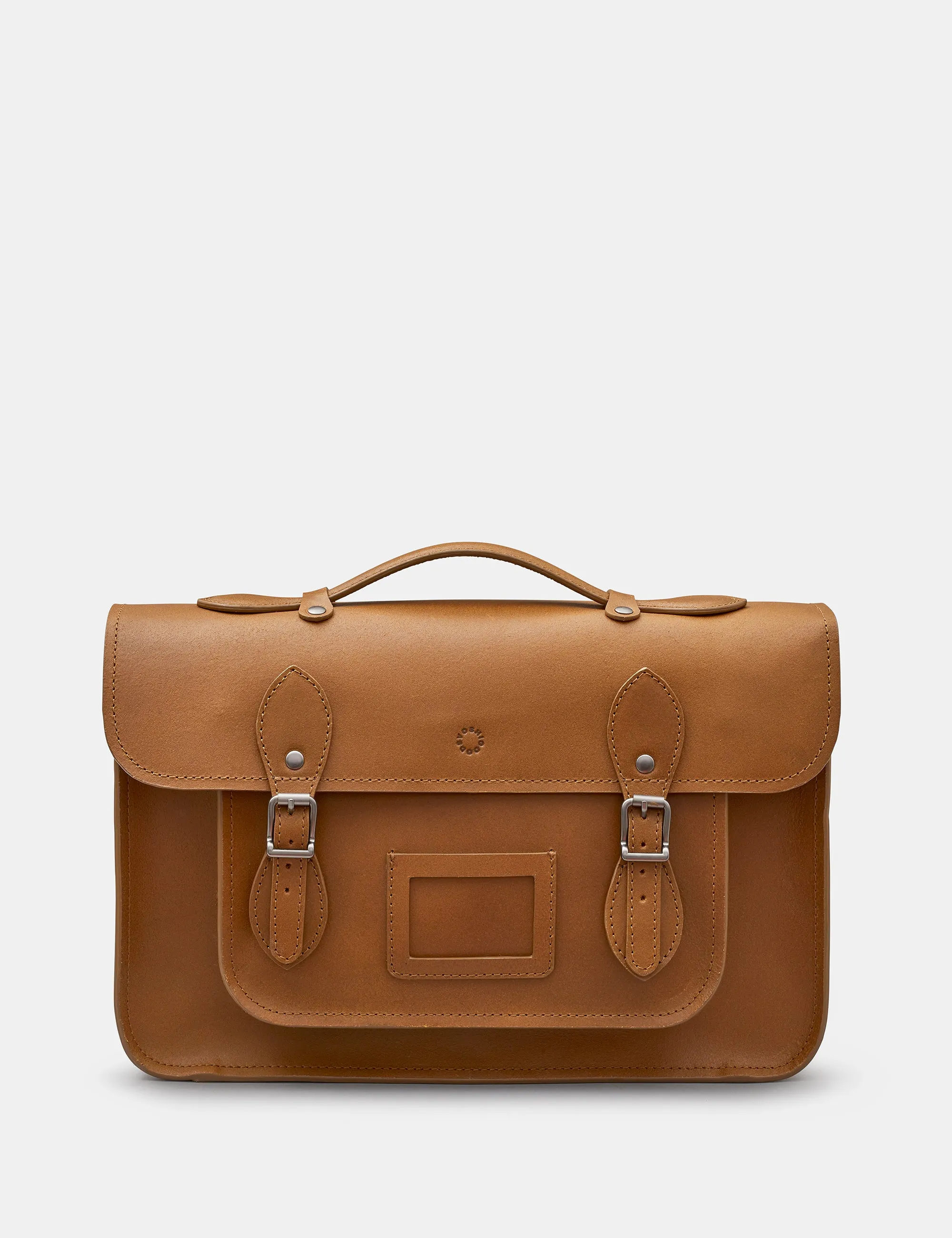 Belforte 14" Brown Leather Satchel Bag