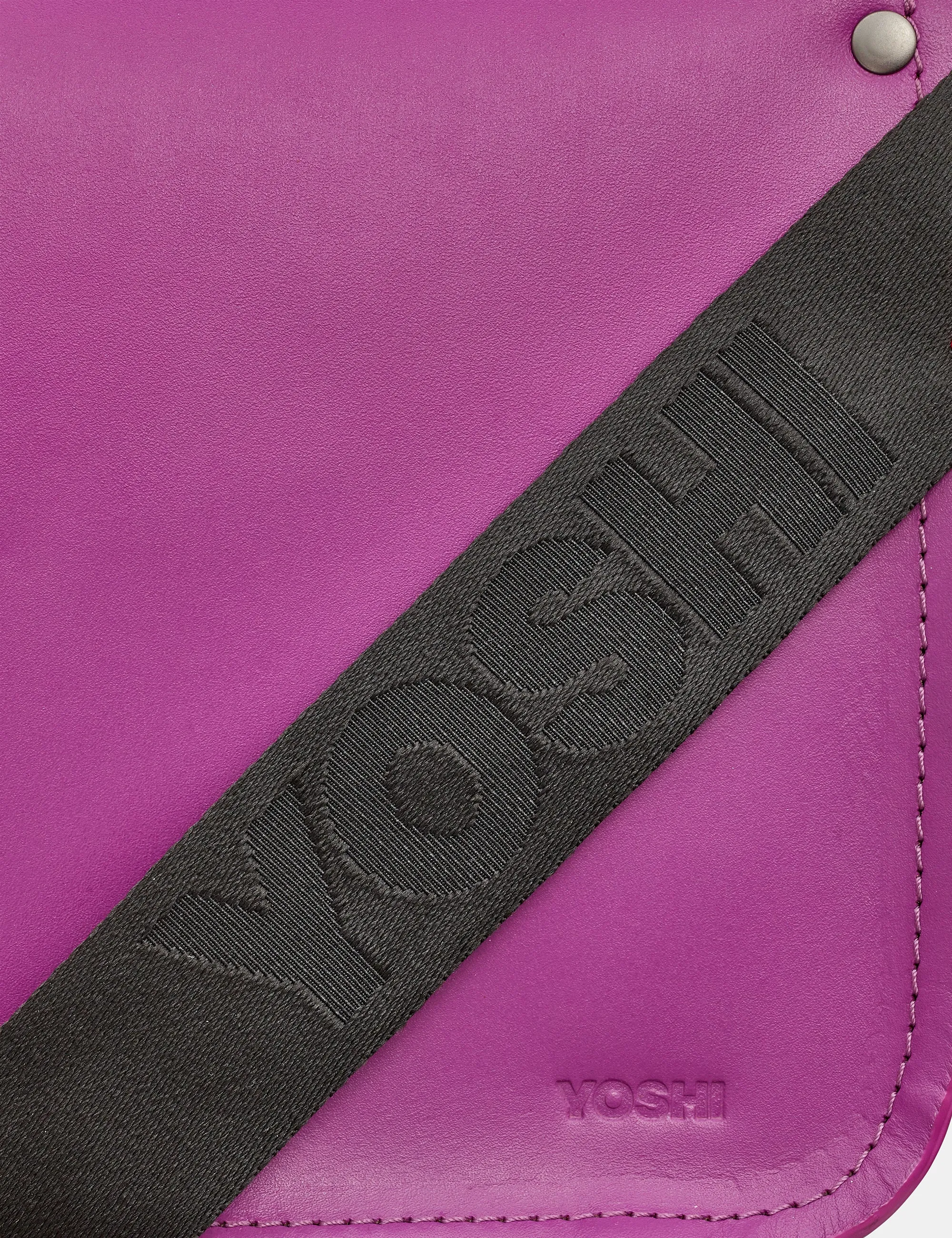 Belforte 14" Purple Leather Satchel Bag
