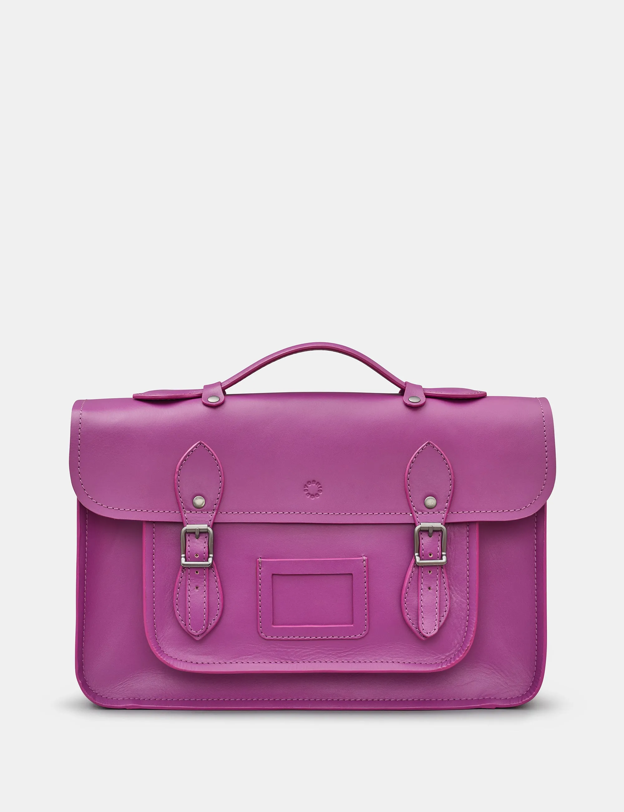 Belforte 14" Purple Leather Satchel Bag