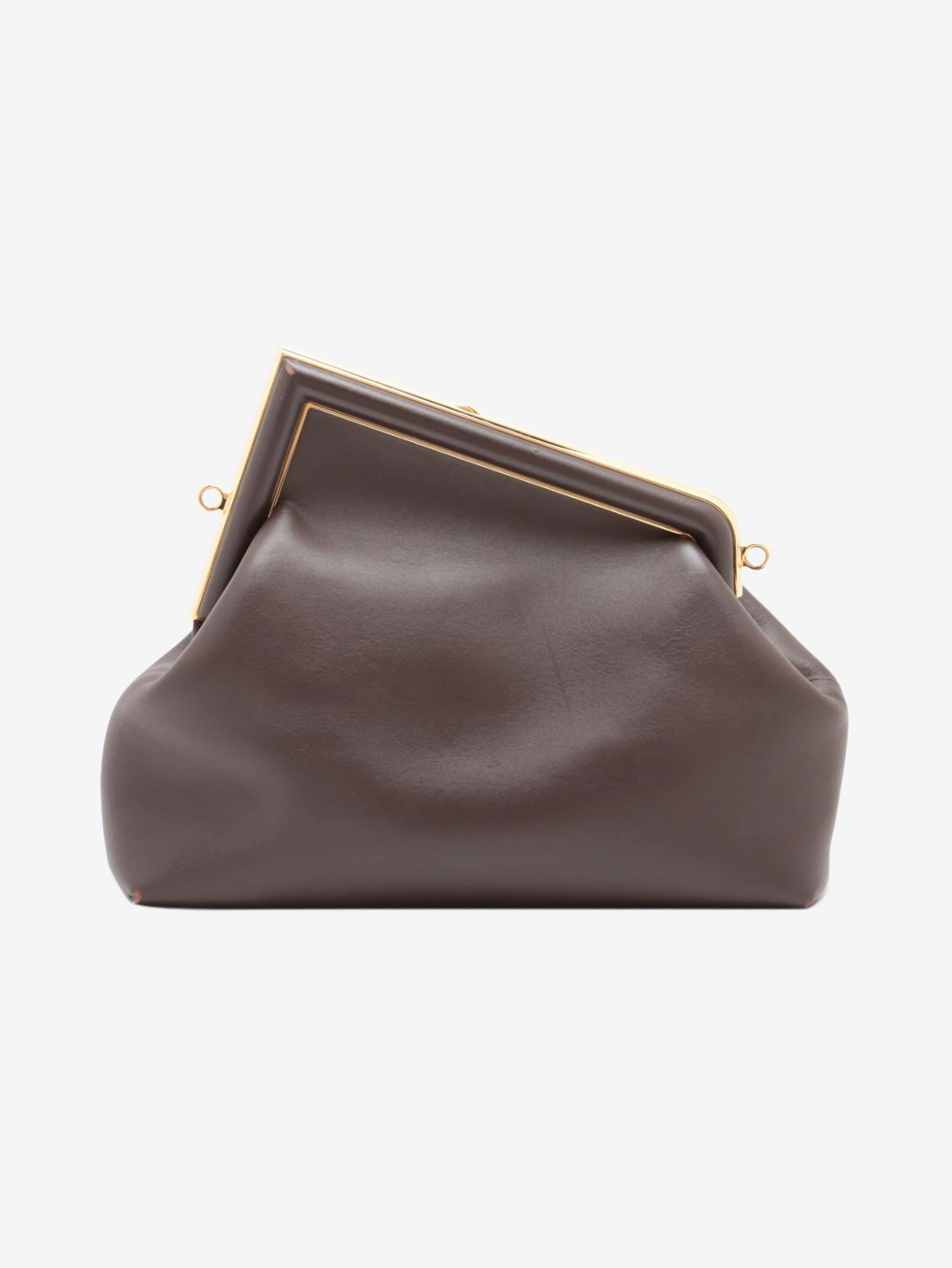 Brown First leather shoulder bag