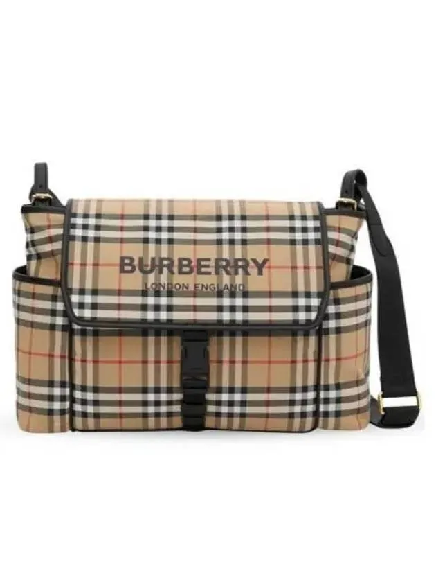 Burberry Kids Logo Vintage Check Shoulder Bag Beige