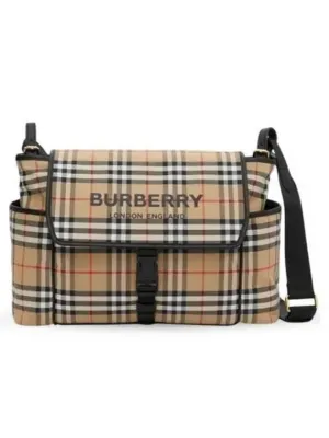 Burberry Kids Logo Vintage Check Shoulder Bag Beige