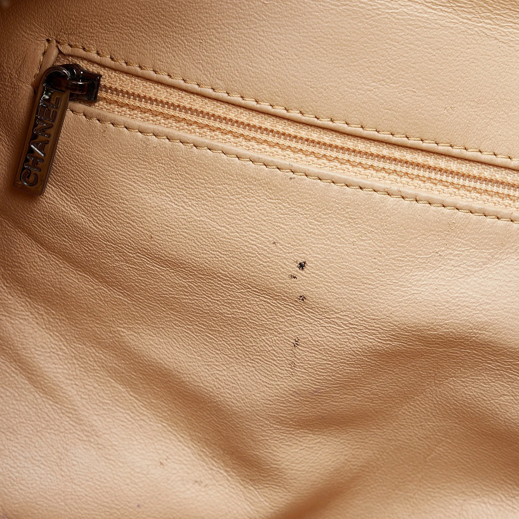Chanel CC Chain Brown Lambskin Silver