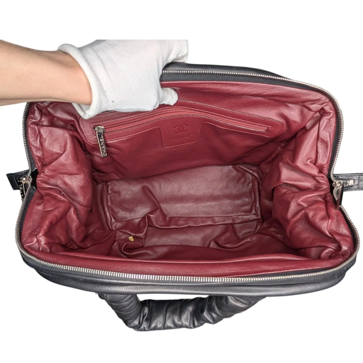 Chanel Vintage Caviar Leather Coco Cocoon Bowler Bag