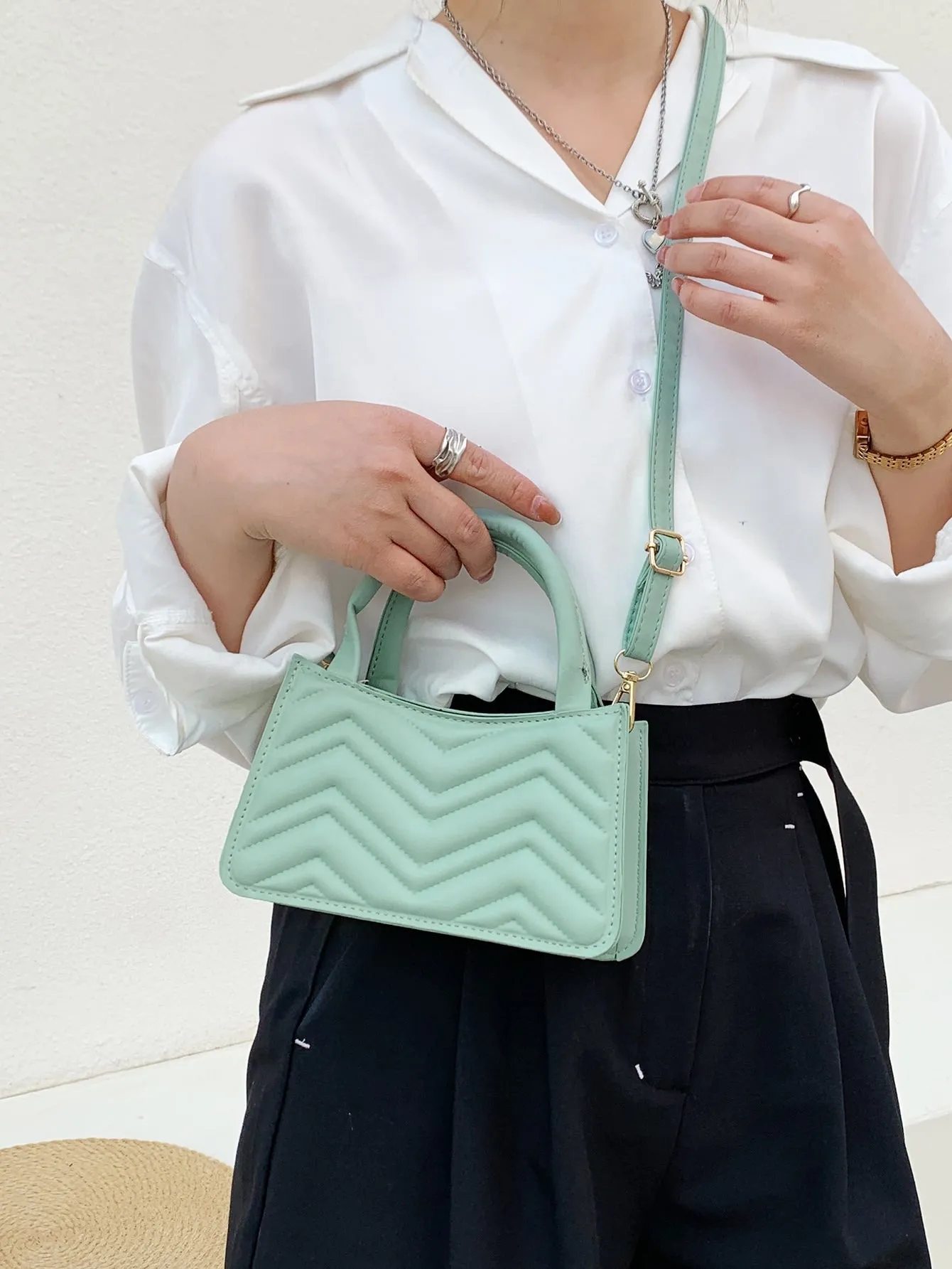 Chevron Satchel Bag