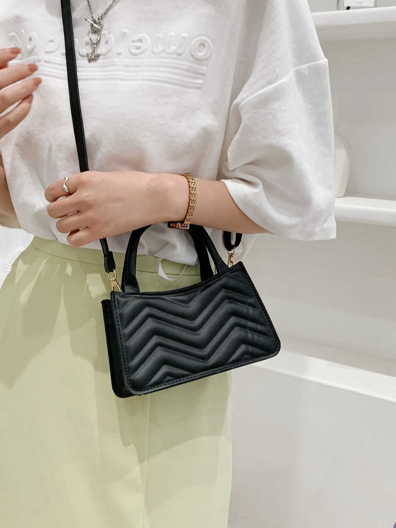 Chevron Satchel Bag