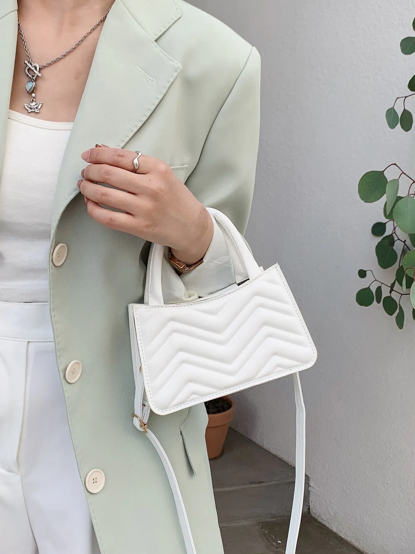 Chevron Satchel Bag