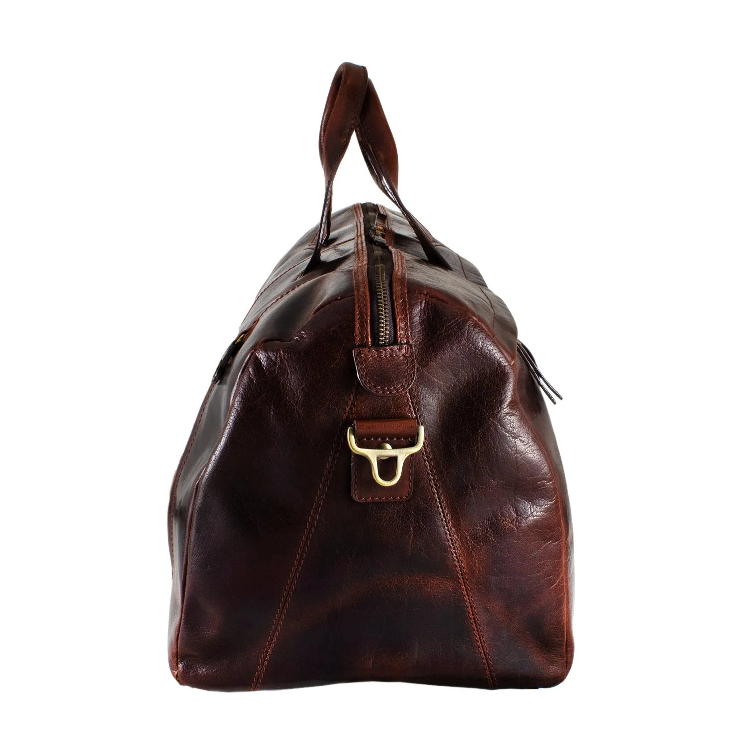 Cheyenne Hand-Stained Water Buffalo Cabin Satchel