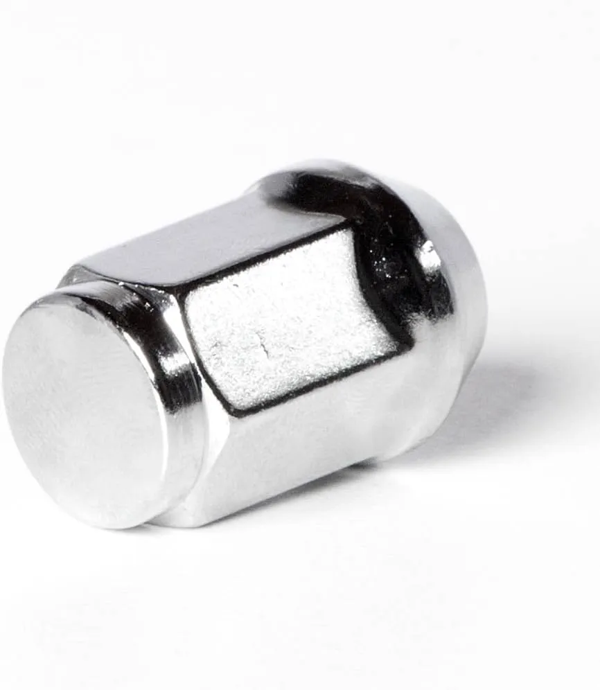 Circuit Performance 1/2"-20 Chrome Closed End Bulge Acorn Lug Nuts Cone Seat Forged Steel (20 Pieces)