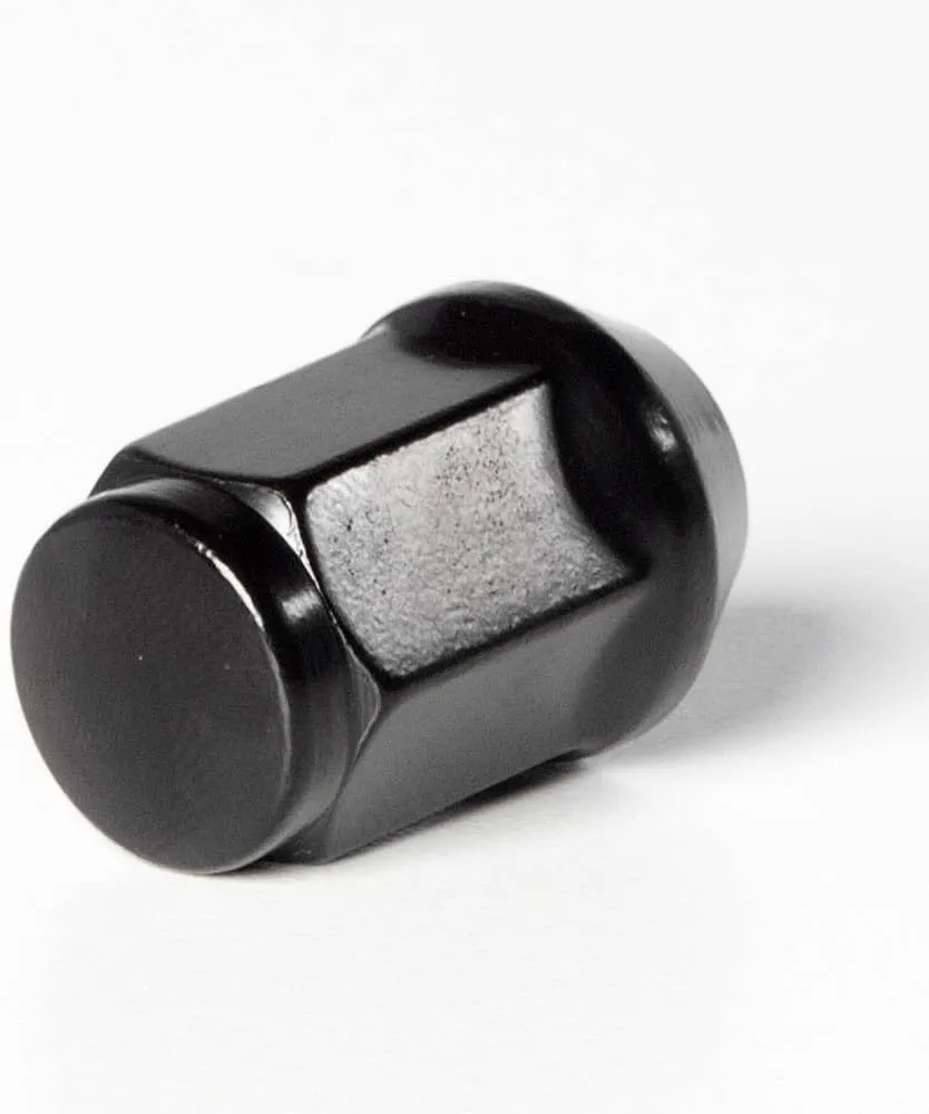 Circuit Performance 12x1.25 Black Closed End Bulge Acorn Lug Nuts Cone Seat Forged Steel (20 Pieces)