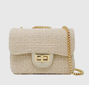 Classic Cream Tweed Handbag
