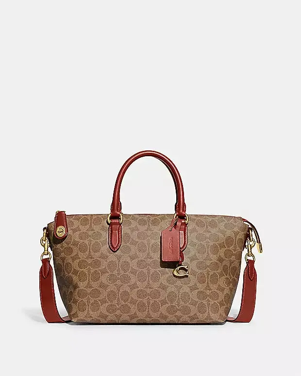 Coach Cara Satchel Bag in Signature Canvas