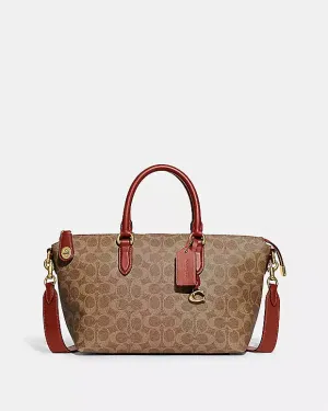 Coach Cara Satchel Bag in Signature Canvas