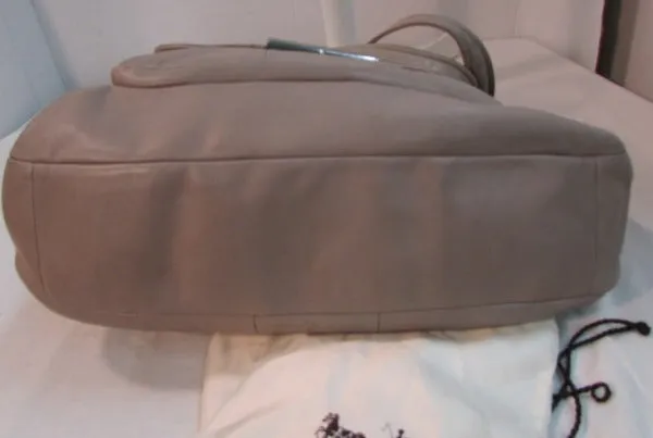 Coach Kristin Large Taupe Leather Satchel