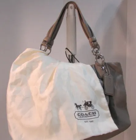 Coach Kristin Large Taupe Leather Satchel