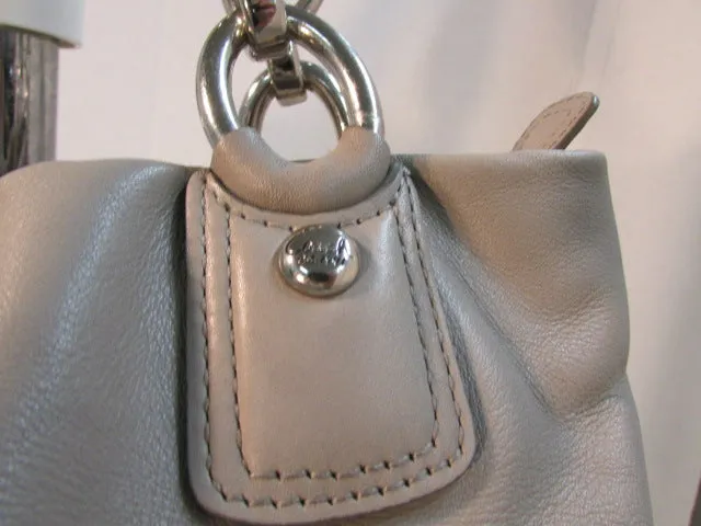 Coach Kristin Large Taupe Leather Satchel