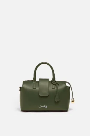 Convertible Executive Leather Bag MIDI in Olive Green
