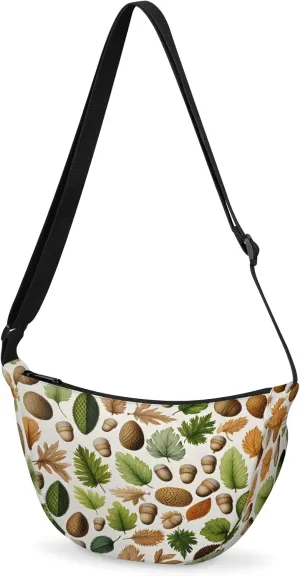 Crescent Crossbody Bag for Women Men, Lightweight Small Sling Hobos Dumpling Bag Crescent Purse, Crescent Moon Bags