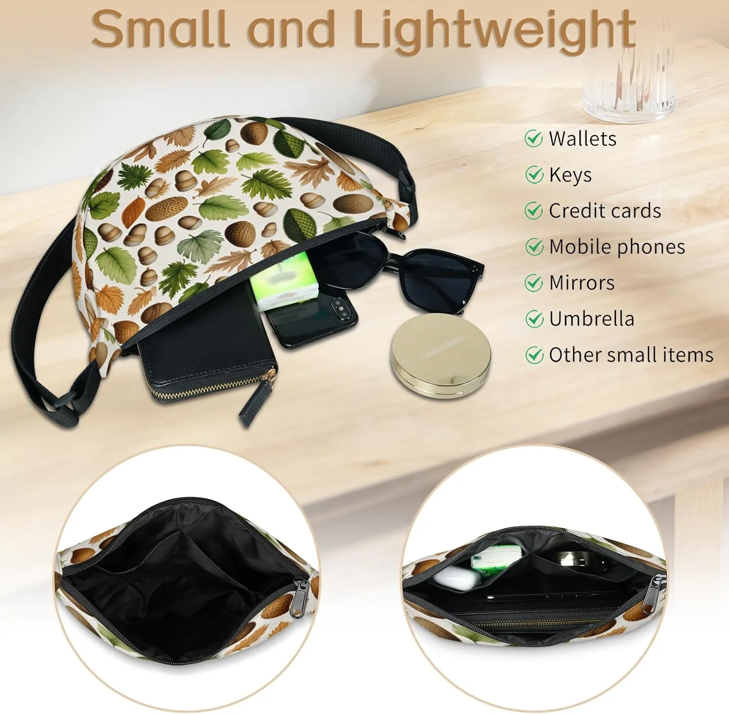 Crescent Crossbody Bag for Women Men, Lightweight Small Sling Hobos Dumpling Bag Crescent Purse, Crescent Moon Bags