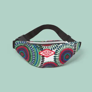 Crossbody Belt Bag (Red & Green Pattern)