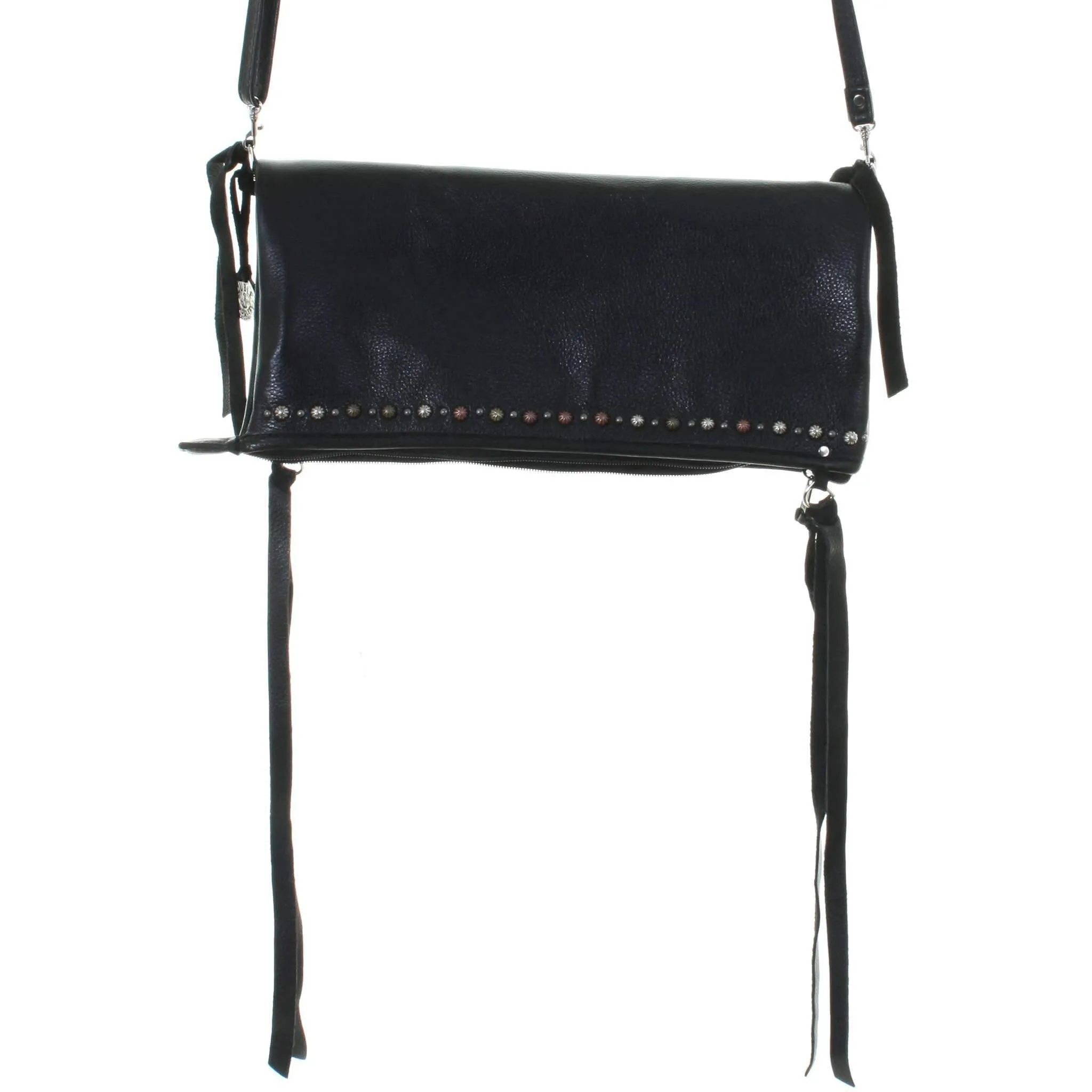 ES02 - Black Chap Envelope Satchel