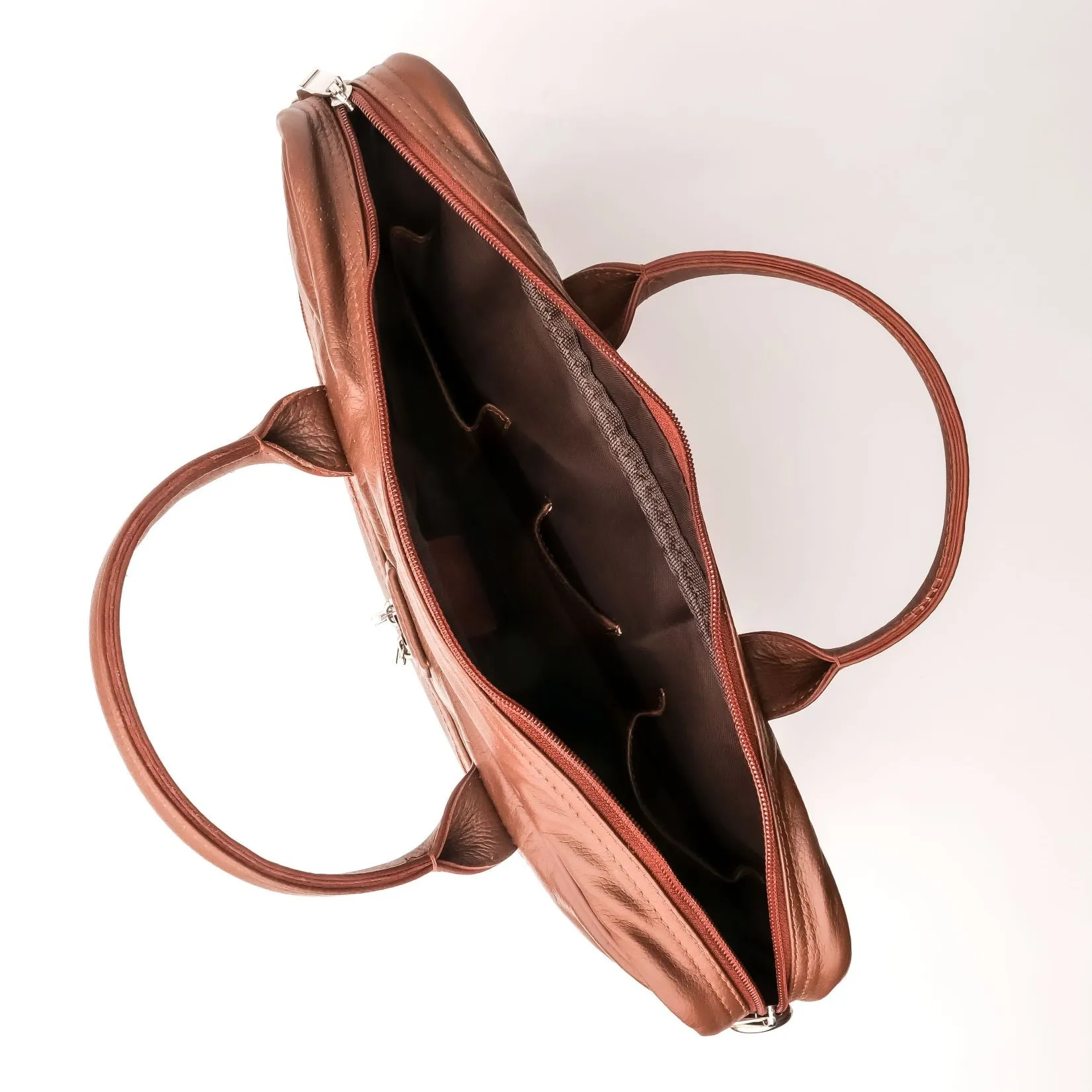Executive Leather Laptop Bag-Tan
