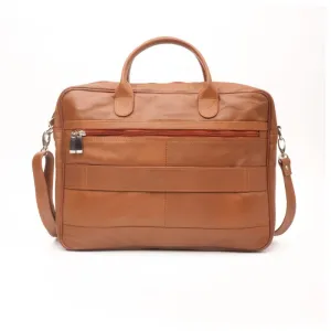 Executive Leather Laptop Bag-Tan