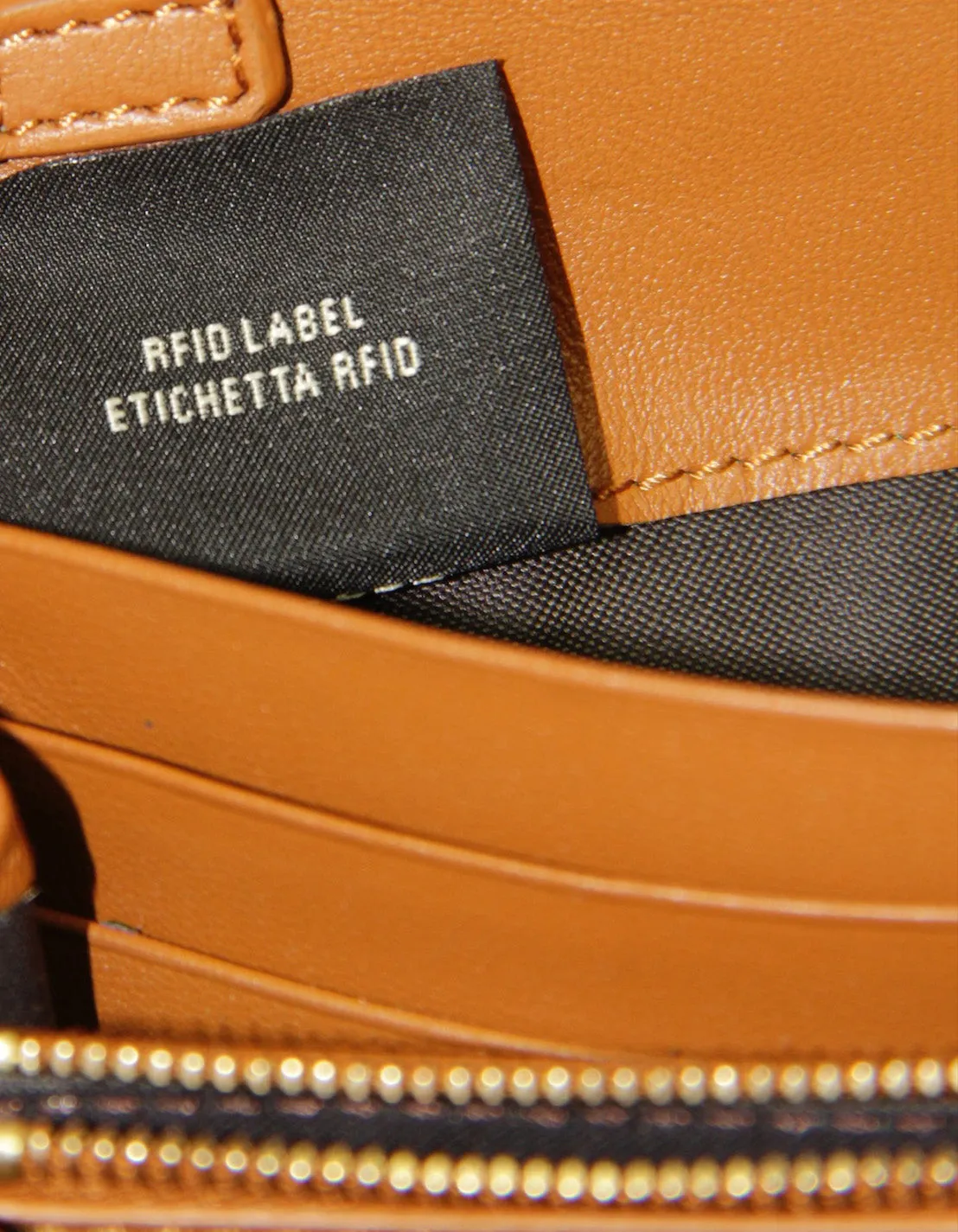 Fendi Brown Embossed Logo Baguette Continental Wallet With Chain