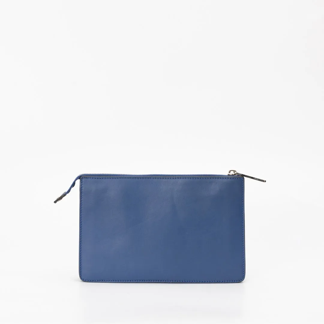 Fendi Think Logo Leather Clutch