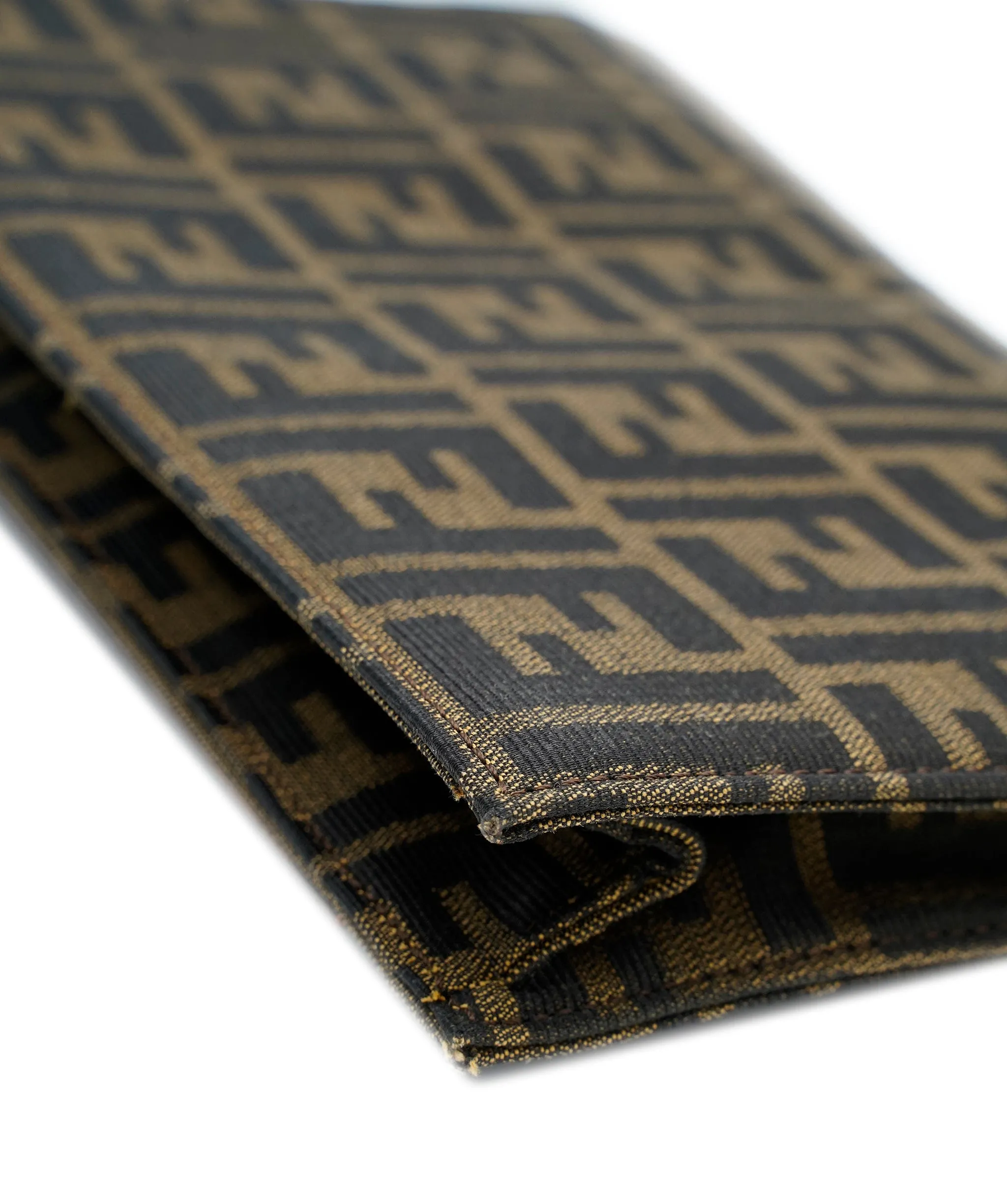 Fendi zucca canvas clutch bag brown  ASL8506