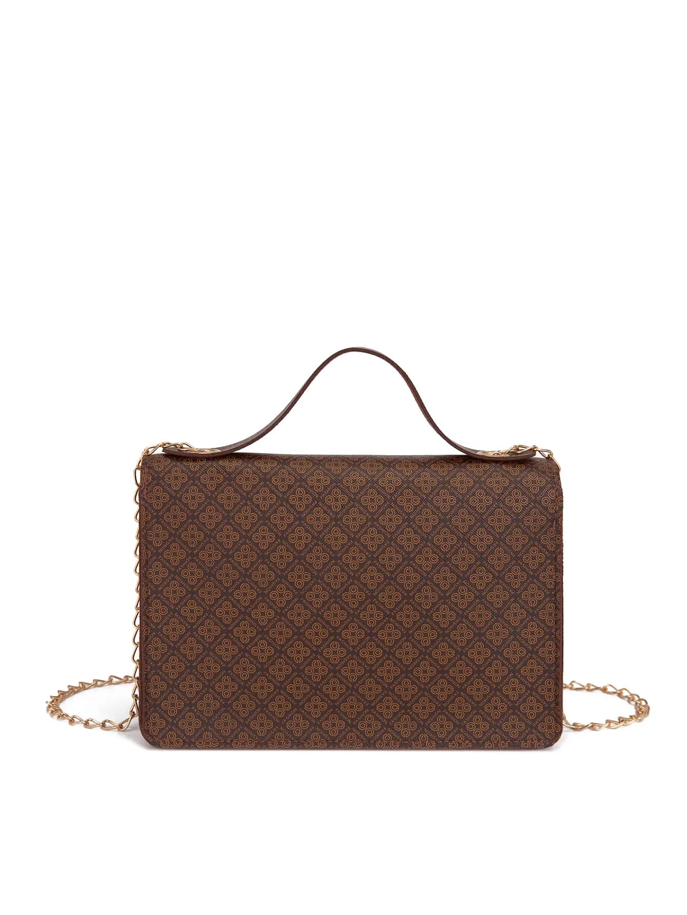 Floral Graphic Twist Lock Chain Bag