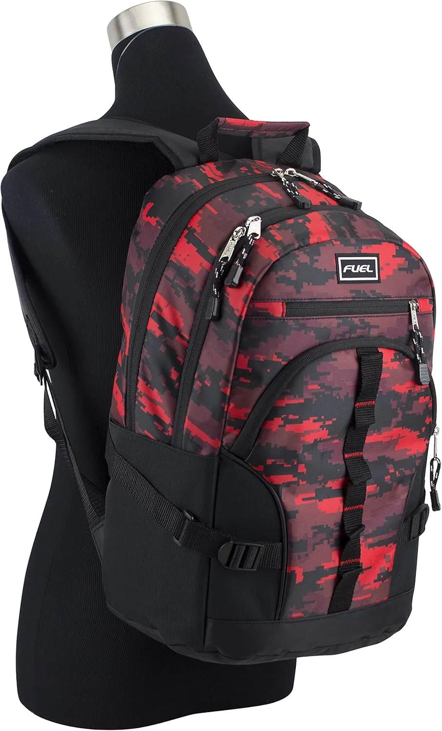 FUEL Hiking Laptop Backpack, College Bookbag, Travel Daypack with 5 Compartments, Dynamo Tech Pocket, 18.5 Inches