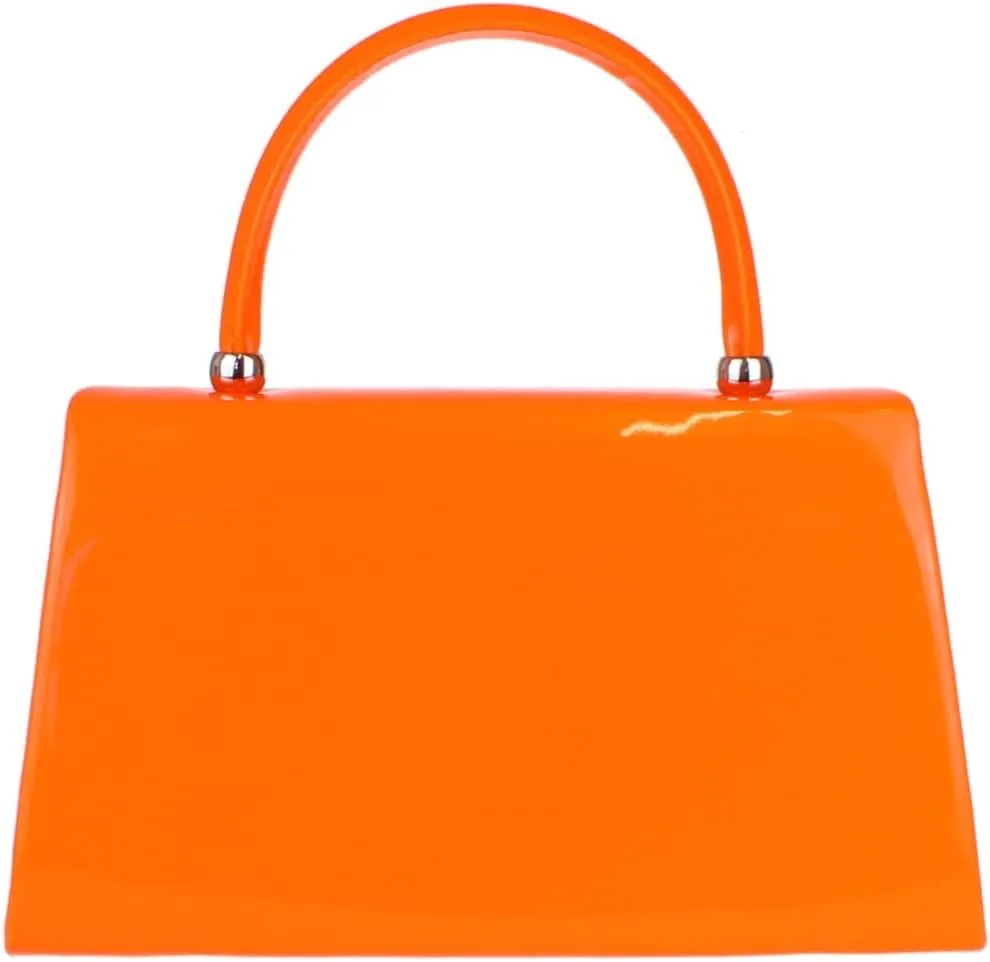 Girly HandBags Patent Clutch Bag Handbag Small Hard Case Ladies